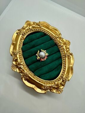 Freshwater Pearl Wreath Pendant 2cm | Gold Tone CZ & Multicolor Stones